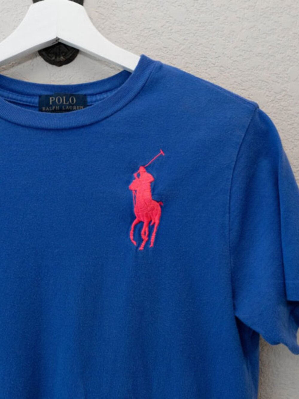 Polo Ralph Lauren Big Pony Tee Youth Medium 10-12 Blue Short Sleeve Shirt Logo - Picture 3 of 12